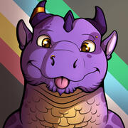 Icon Cy Cyborg's profile picture depicting a purple dragon with their tongue out